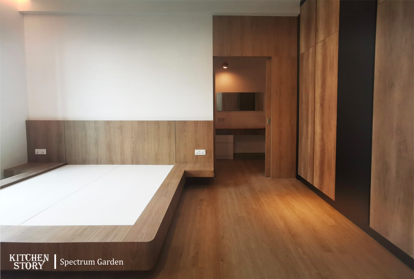 Laminato Series Bedframe c/w wardrobe