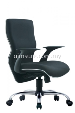 Presidential medium back chair with chrome line and base AIM662A-ELIXIR