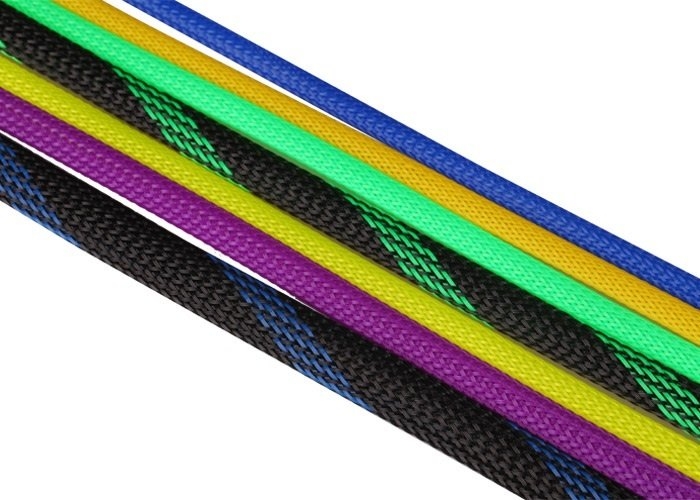 PET Colored Expandable Braided Cable Sleeving