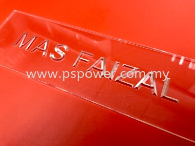 Acrylic Engraving Signage Plate