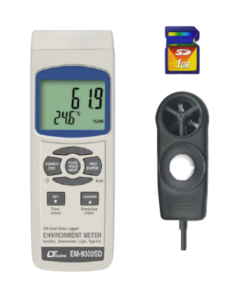 LUTRON EM-9300SD Environment meter + SD Card real time data recorder Light Meter Lutron Selangor, Penang, Malaysia, Kuala Lumpur (KL), Petaling Jaya (PJ), Butterworth Supplier, Suppliers, Supply, Supplies | MOBICON-REMOTE ELECTRONIC SDN BHD