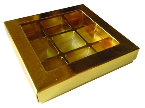 Z6 - 9 Cavities Gold Tray Gift Box Packaging Malaysia, Selangor, Kuala Lumpur (KL), Shah Alam, Petaling Jaya (PJ) Supplier, Manufacturer, Supply, Supplies | Milky Way Food Industries Sdn Bhd