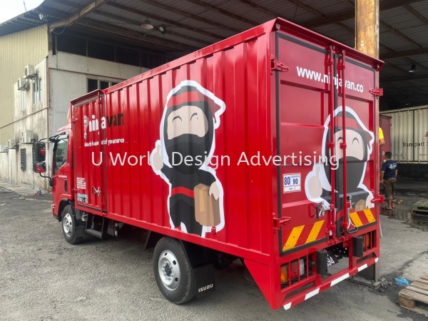 NINJA VAN Malaysia Box Truck Body Sticker at Shah Alam,Selangor  LORRY BOX TRUCK WRAPPING STICKER Malaysia, Selangor, Klang, Kuala Lumpur (KL) Manufacturer, Supplier, Supply, Supplies | U World Design Advertising