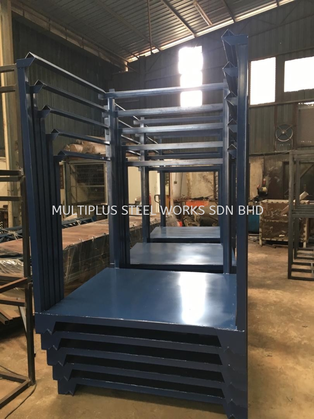 Heavy Duty Stackable Pallet Cage Steel Stillage Rack | Industrial Pallet Tainer Storage Solution Malaysia