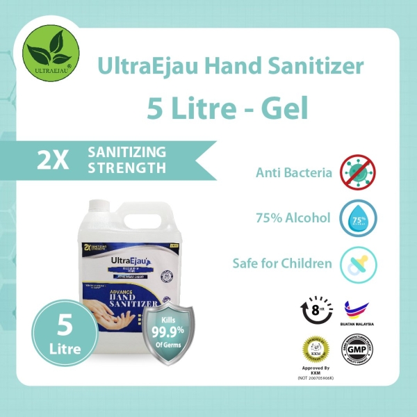 UltraEjau Hand Sanitizer 5 Liter - Gel Hand Sanitizer & Surface Disinfection Selangor, Malaysia, Kuala Lumpur (KL), Johor Bahru (JB), Penang, Perak Supplier, Suppliers, Supply, Supplies | Kualiti Alam Hijau (M) Sdn Bhd