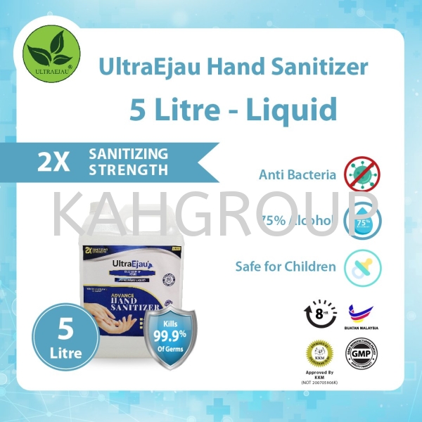 UltraEjau Hand Sanitizer 5 Liter - Liquid Hand Sanitizer & Surface Disinfection Selangor, Malaysia, Kuala Lumpur (KL), Johor Bahru (JB), Penang, Perak Supplier, Suppliers, Supply, Supplies | Kualiti Alam Hijau (M) Sdn Bhd