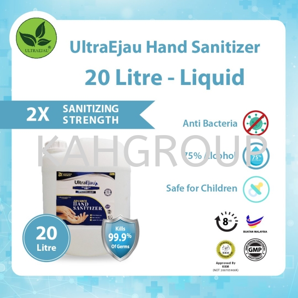 UltraEjau Hand Sanitizer 20 Liter - Liquid Hand Sanitizer & Surface Disinfection Selangor, Malaysia, Kuala Lumpur (KL), Johor Bahru (JB), Penang, Perak Supplier, Suppliers, Supply, Supplies | Kualiti Alam Hijau (M) Sdn Bhd