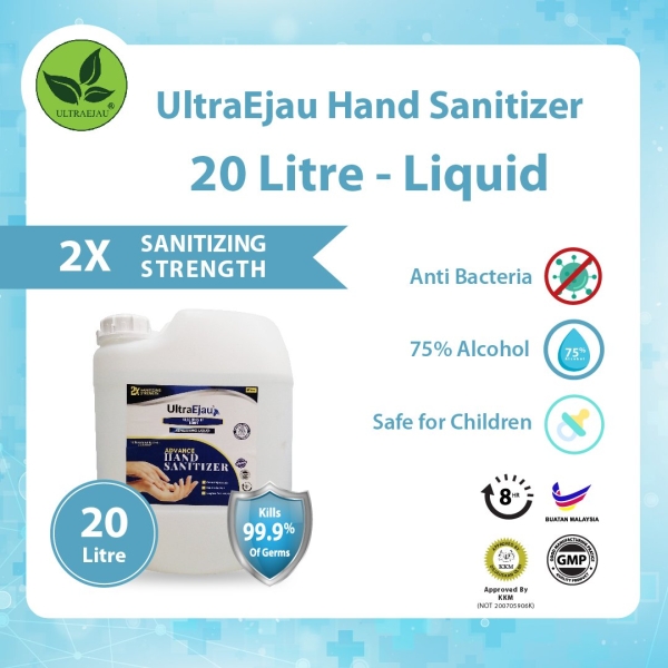 UltraEjau Hand Sanitizer 20 Liter - Liquid Hand Sanitizer & Surface Disinfection Selangor, Malaysia, Kuala Lumpur (KL), Johor Bahru (JB), Penang, Perak Supplier, Suppliers, Supply, Supplies | Kualiti Alam Hijau (M) Sdn Bhd