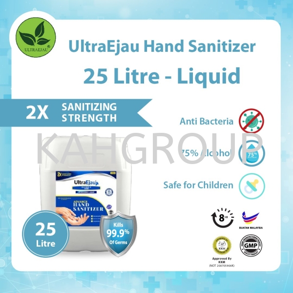 UltraEjau Hand Sanitizer 25 Liter - Liquid Hand Sanitizer & Surface Disinfection Selangor, Malaysia, Kuala Lumpur (KL), Johor Bahru (JB), Penang, Perak Supplier, Suppliers, Supply, Supplies | Kualiti Alam Hijau (M) Sdn Bhd