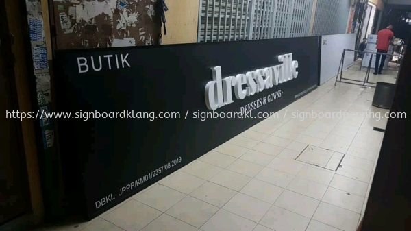 Dressaville 3D LED channel box up lettering signboard signage at kuchai lama Kuala Lumpur 3D LED Signage Klang, Malaysia Supplier, Supply, Manufacturer | Great Sign Advertising (M) Sdn Bhd