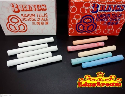 3 Rings School Chalk (70 Pieces in 1 box)