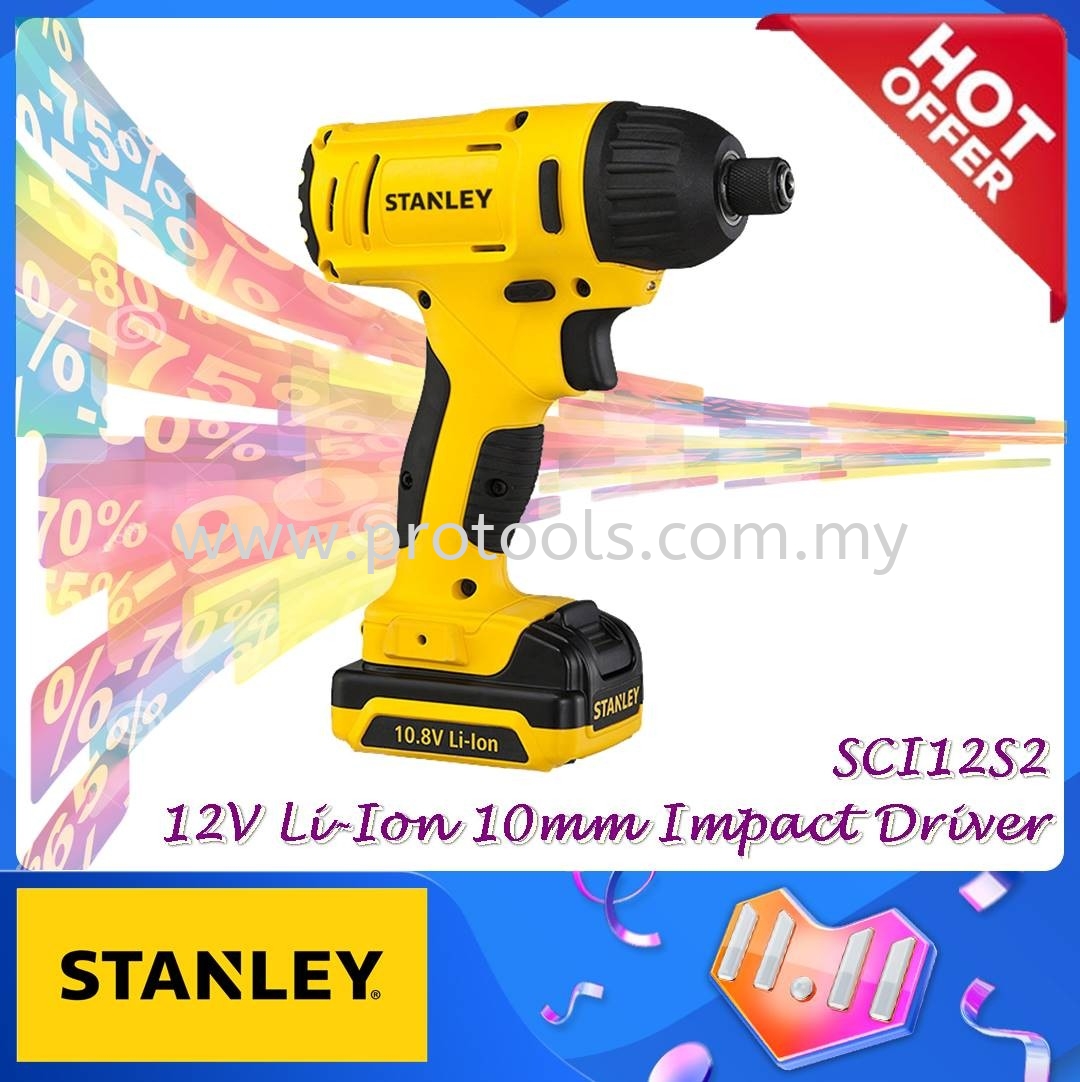 SCI12S2 STANLEY 10.8V IMPACT DRILL DRIVER 【 SCI121S2 】【 SCI12 】【 SCI 】  IMPACT DRIVER CORDLESS POWER TOOLS Johor