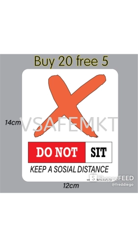 VSAFEMKT STICKER keep Sosial Distance 120 X 140mm