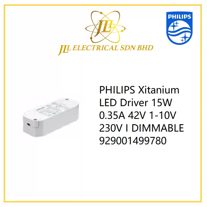 PHILIPS Xitanium 15W 0.35A 42V 1-10V 230V I LED DIMMABLE ELECTRONIC BALLAST DRIVER 929001499780
