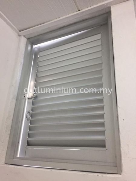 Louvres aluminium swing door @jalan Sarjana 5, taman Connaught. cheras  Aluminium Louver Door Selangor, Malaysia, Kuala Lumpur (KL), Cheras Supplier, Installation, Supply, Supplies | GL GLASS & ALUMINIUM TRADING