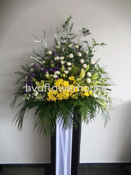 Condolence 018 Condolence Sympathy Flower Stand Johor Bahru (JB), Malaysia, Ulu Tiram Supplier, Suppliers, Supply, Supplies | HV A Flower House