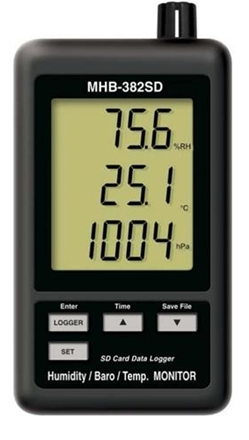 lutron mhb-382sd humidity/barometer/temp. data recorder + sd card real time data recorder