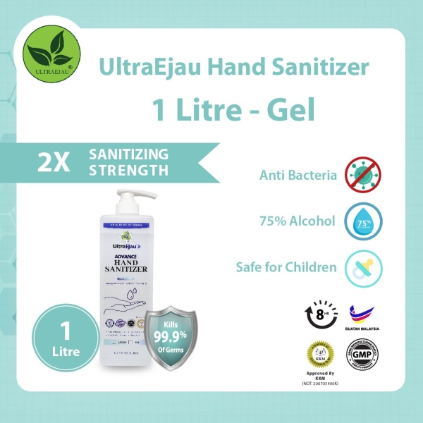 UltraEjau Hand Sanitizer 1 Litre - Gel Hand Sanitizer & Surface Disinfection Selangor, Malaysia, Kuala Lumpur (KL), Johor Bahru (JB), Penang, Perak Supplier, Suppliers, Supply, Supplies | Kualiti Alam Hijau (M) Sdn Bhd