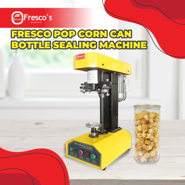 FRESCO POP CORN CAN BOTTLE SEALING MACHINE Yellow Packaging Kuala Lumpur, KL, Malaysia Supply, Supplier, Suppliers | Fresco Cocoa Supply PLT