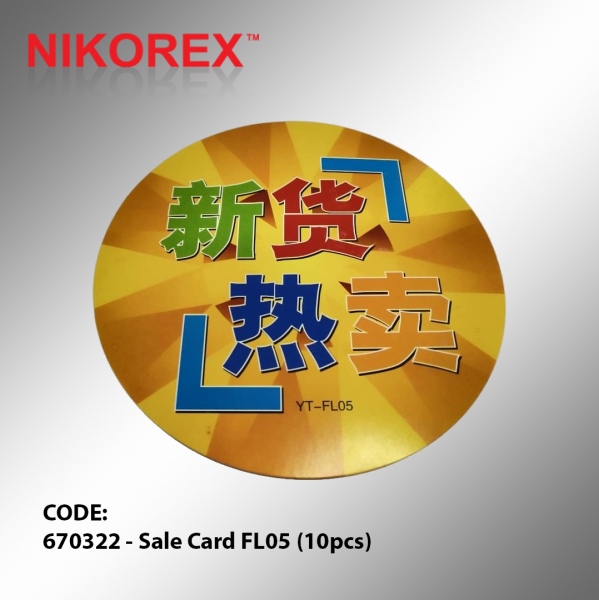 670322 - Sale Card FL05 (10pcs) SALES CARD SALES & PROMOTION CARDS Malaysia, Johor Bahru (JB), Kuala Lumpur (KL), Selangor, Melaka, Perak, Pahang, Singapore Supplier, Manufacturer, Supply, Supplies | Nikorex Display Products (M) Sdn Bhd