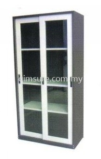 Full height glass sliding door cupboard