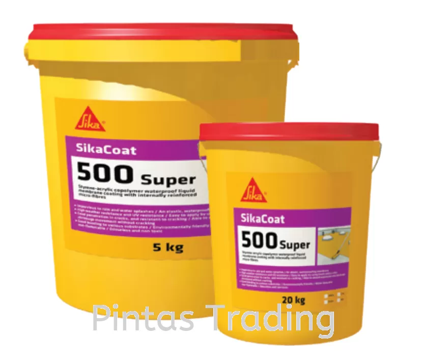 SikaCoat 500 Super | Styrene Acrylic Copolymer Waterproof Liquid Membrane Coating with Internally Reinforced Microfibres