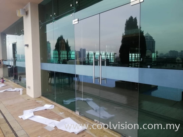 Frosted Film With Design Frosted Film @ Sunway ( Sunway Hotel ) Frosted Film Shah Alam, Selangor, Malaysia. Installation, Supplies, Supplier, Supply | Cool Vision Solar Film Specialist