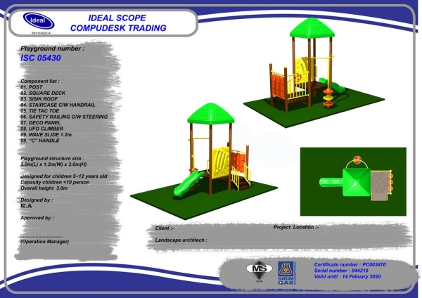 ISC 05430 Playground Malaysia, Seremban, Negeri Sembilan Manufacturer, Supplier, Supply, Supplies | Ideal Scope Playground Sdn Bhd