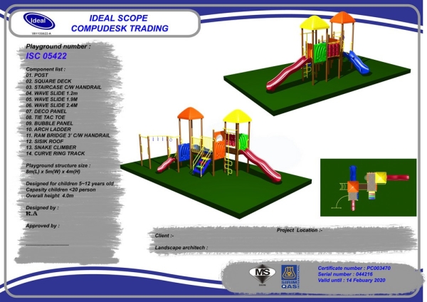 ISC 05422 Playground Malaysia, Seremban, Negeri Sembilan Manufacturer, Supplier, Supply, Supplies | Ideal Scope Playground Sdn Bhd