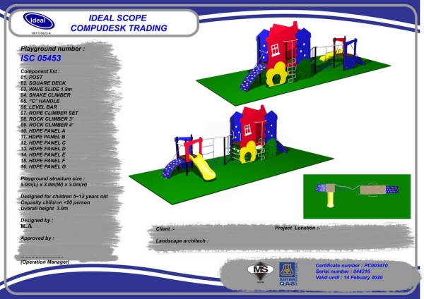 ISC 05453 Playground Malaysia, Seremban, Negeri Sembilan Manufacturer, Supplier, Supply, Supplies | Ideal Scope Playground Sdn Bhd