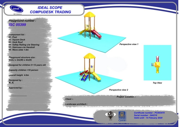 ISC 05399 Playground Malaysia, Seremban, Negeri Sembilan Manufacturer, Supplier, Supply, Supplies | Ideal Scope Playground Sdn Bhd