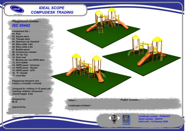 ISC 05442 Playground Malaysia, Seremban, Negeri Sembilan Manufacturer, Supplier, Supply, Supplies | Ideal Scope Playground Sdn Bhd