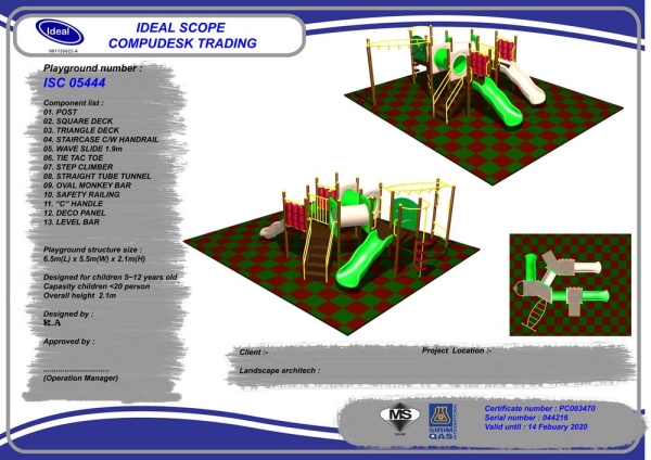 ISC 05444 Playground Malaysia, Seremban, Negeri Sembilan Manufacturer, Supplier, Supply, Supplies | Ideal Scope Playground Sdn Bhd