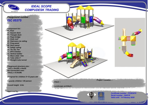 ISC 05375 Playground Malaysia, Seremban, Negeri Sembilan Manufacturer, Supplier, Supply, Supplies | Ideal Scope Playground Sdn Bhd