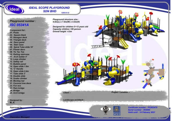 ISC 05341A Playground Malaysia, Seremban, Negeri Sembilan Manufacturer, Supplier, Supply, Supplies | Ideal Scope Playground Sdn Bhd