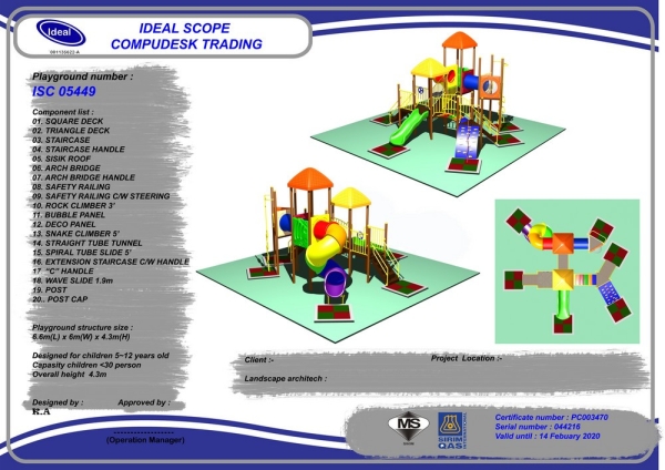 ISC 05449 Playground Malaysia, Seremban, Negeri Sembilan Manufacturer, Supplier, Supply, Supplies | Ideal Scope Playground Sdn Bhd