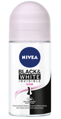 Nivea Women Roll-on Deodorant 50ml Invisible Black & White Clear