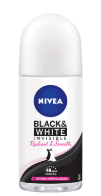 Nivea Women Roll-on Deodorant 50ml Invisible Black & White Radiant Smooth