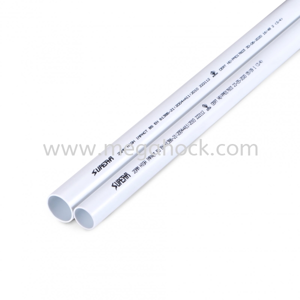 Super A  Light Duty uPVC Conduit uPVC Conduit Johor Bahru (JB), Malaysia, Senai Supplier, Suppliers, Supply, Supplies | Megahock Pipes & Profile Manufacturing Sdn Bhd