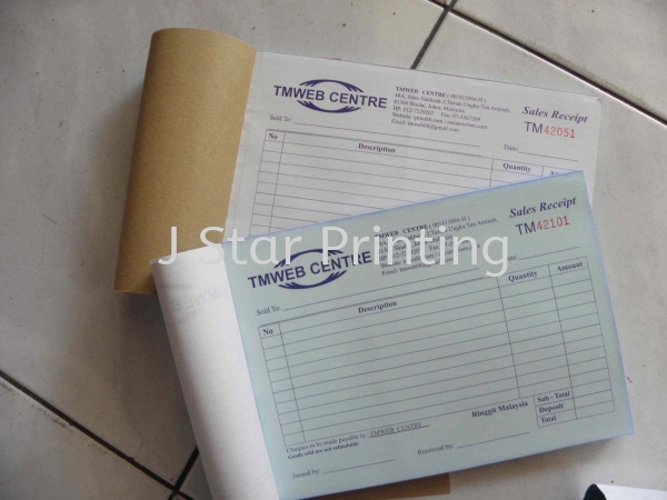 Bill Book Printing | Sales Receipt Book Printing Bill Book Printing Puchong, Selangor, Malaysia, Kuala Lumpur (KL) Supplier, Suppliers, Supply, Supplies | J Star Printing