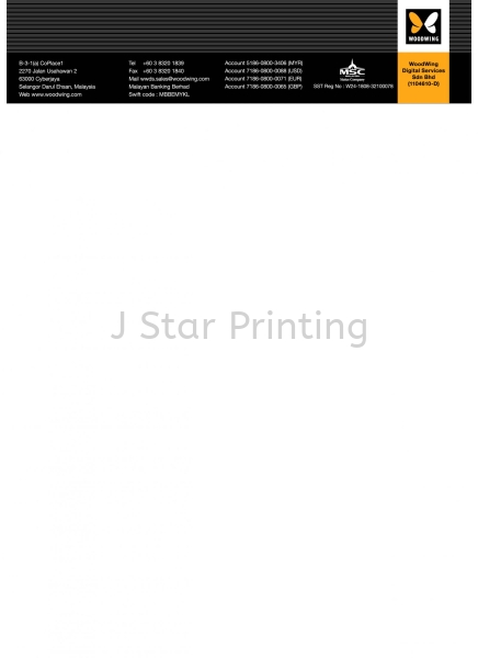 Letterhead Letterhead Printing Puchong, Selangor, Malaysia, Kuala Lumpur (KL) Supplier, Suppliers, Supply, Supplies | J Star Printing