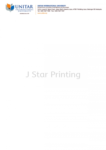 Letterhead Letterhead Printing Puchong, Selangor, Malaysia, Kuala Lumpur (KL) Supplier, Suppliers, Supply, Supplies | J Star Printing