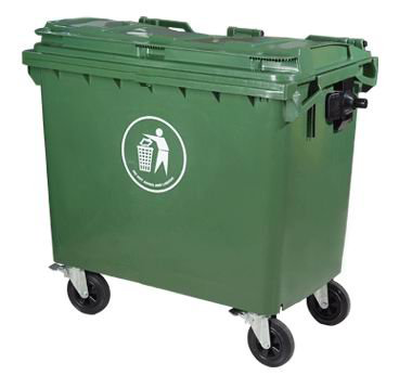 Plastic Bin With 4 Wheels