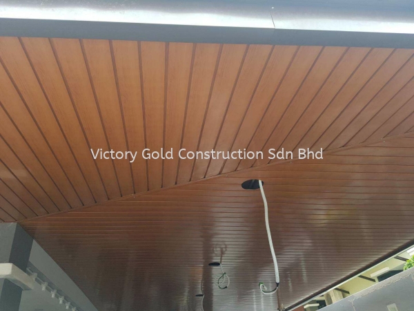 Metal ceiling stripe. Awning Melaka, Malaysia, Bukit Katil Service, Supplier, Supply, Supplies | VICTORY GOLD CONSTRUCTION SDN BHD