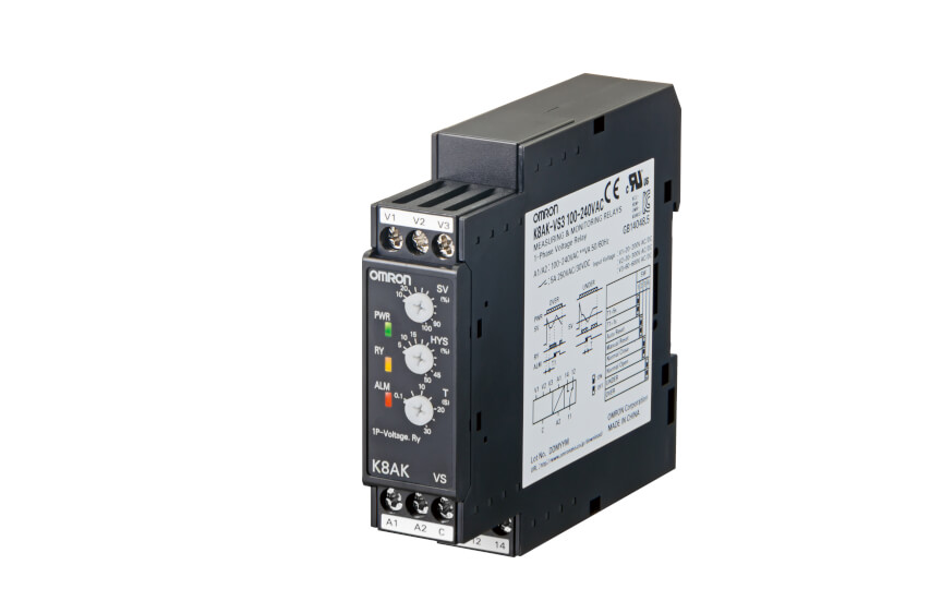 omron k8ak-vs ideal for voltage monitoring for industrial facilities and equipment. monitor for overcurren