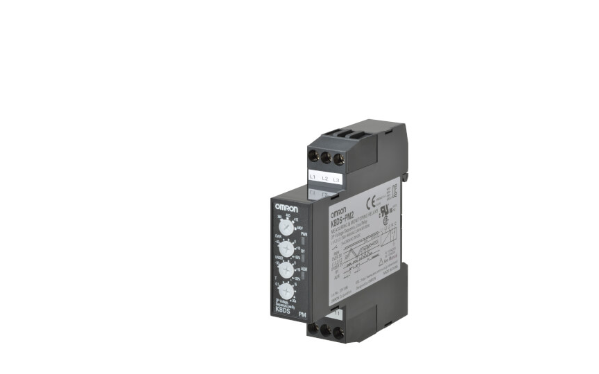 omron k8ds-pm ideal for monitoring 3-phase power supplies for industrial facilities and equipment. 17.5 mm