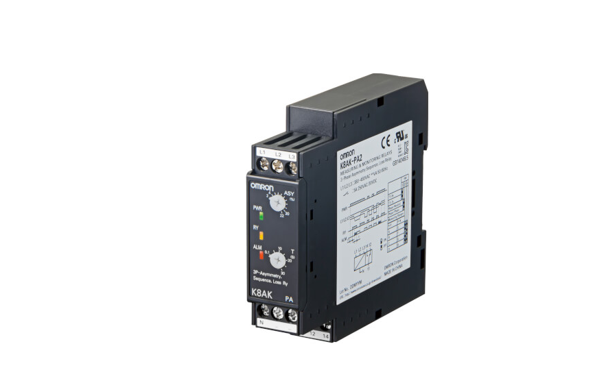 omron k8ds-pa ideal for 3-phase voltage asymmetry monitoring for industrial facilities and equipment. 17.5