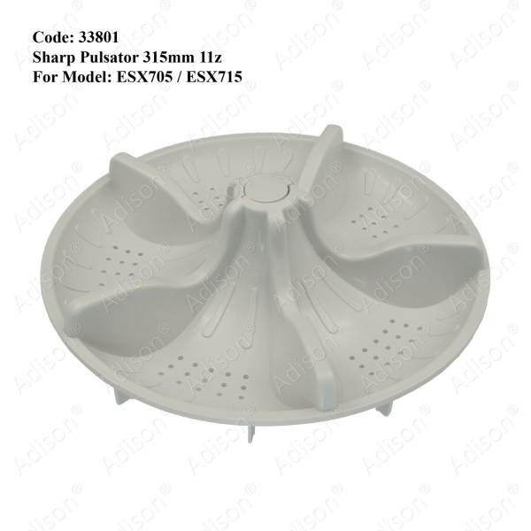 Code: 33801 Pulsator for Sharp 315mm Pulsator Washing Machine Parts Melaka, Malaysia Supplier, Wholesaler, Supply, Supplies | Adison Component Sdn Bhd