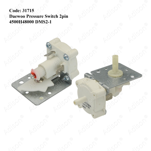 Code: 31715 Daewoo Pressure Switch 2pin Pressure Switch / Pressure Sensor Washing Machine Parts Melaka, Malaysia Supplier, Wholesaler, Supply, Supplies | Adison Component Sdn Bhd