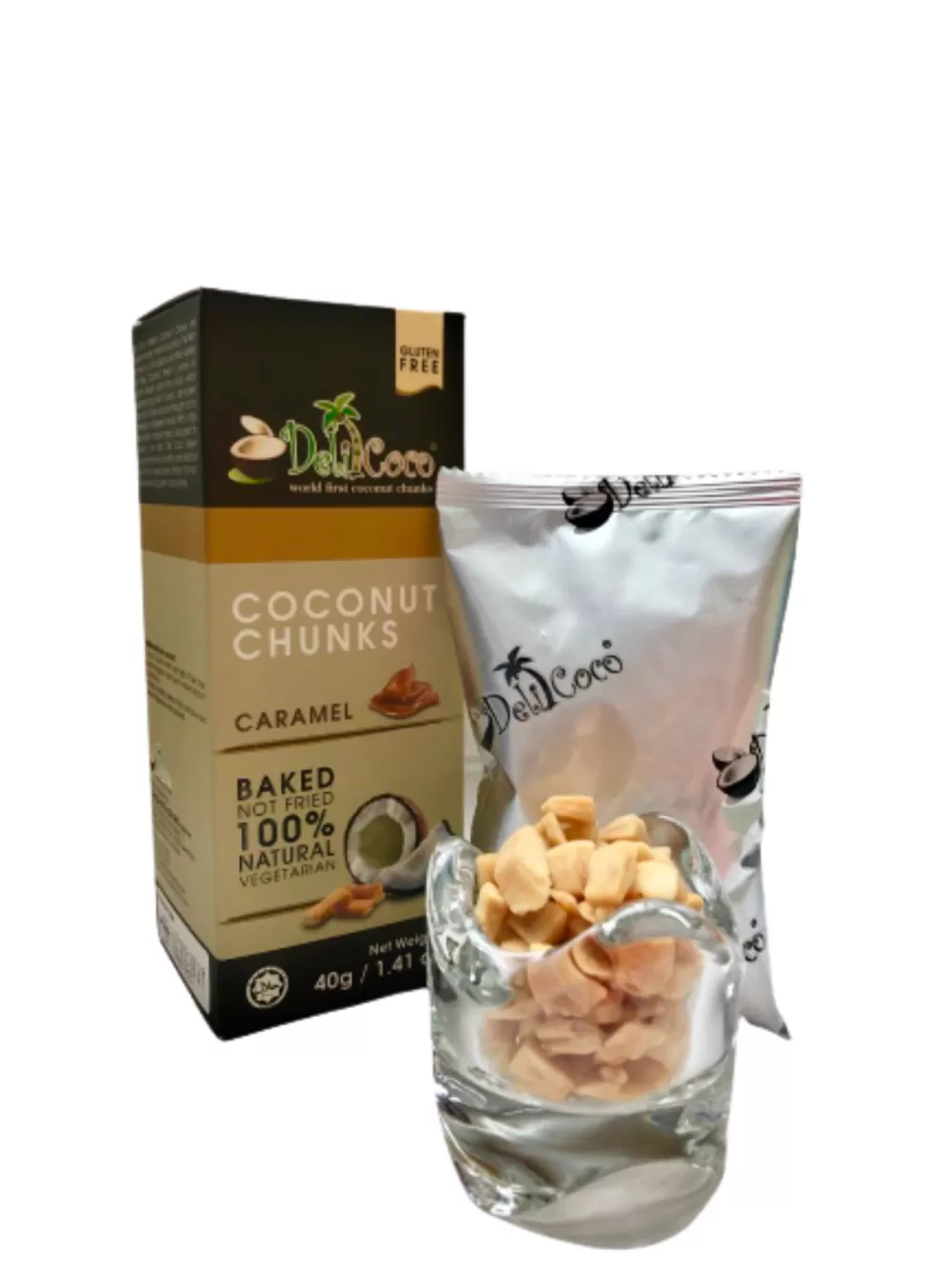 Delicoco Coconut Chunks Caramel Crunch D/Cut box (60 grams)